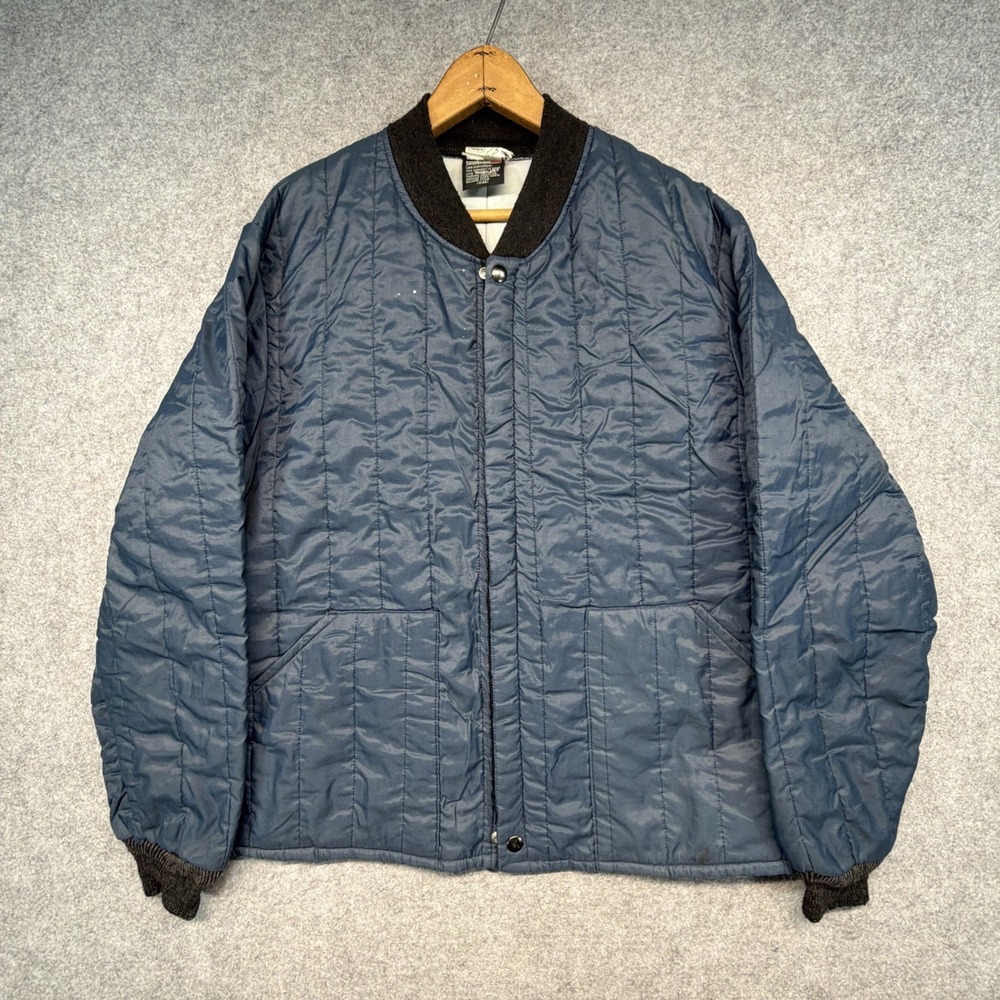 Vintage Sears Thinsulate Bomber Jacket Navy Blue Size Large